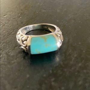 Turquoise 925 Silver Filigree Ring